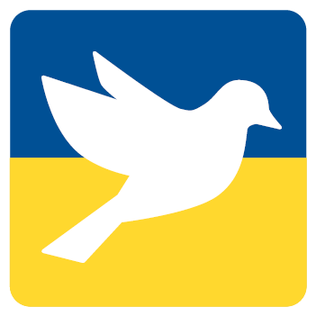 Ukrainische Flagge Ukrainische Flagge mit Friedenstaube drauf