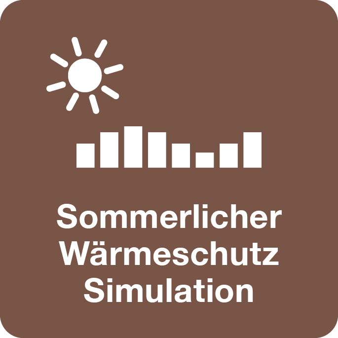 Icon Sommerlicher Wärmeschutz Simulation