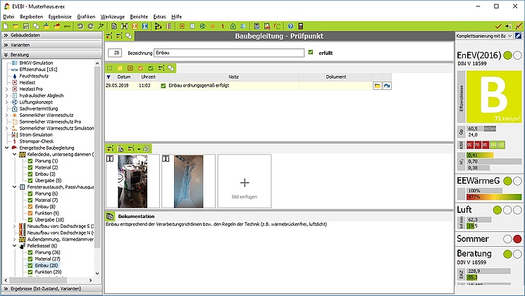 EVEBI Energieberatersoftware - Baubegleitung