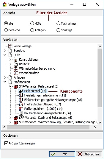 Baubegleitung: Komponente anlegen