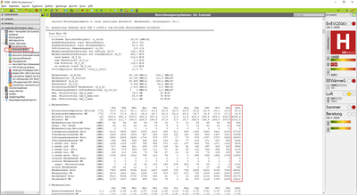 Berechnungsergebnisse DIN V 18599: Jahreswerte