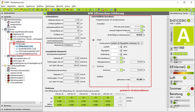 Maske Förderrechner Pro - KfW-Effizienzhaus, geänderte Konditionen