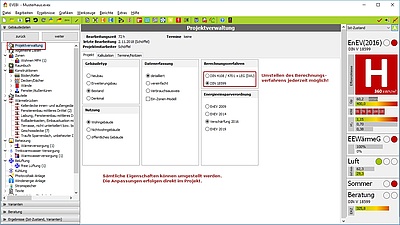 EVEBI: Projekteigenschaften