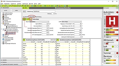 Solaranlage: Import der Simulationsergebnisse