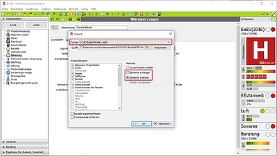 Import CAD-Daten in das geöffnete Projekt