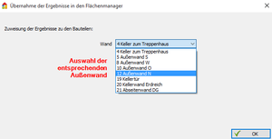 Zuordnung Wand