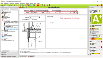 EVEBI - Wärmebrücken Pro: erweitertet Gleichwertigkeitsnachweis - Detail