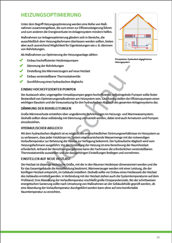 UMSETZUNGSHILFE - Heizungsoptimierung