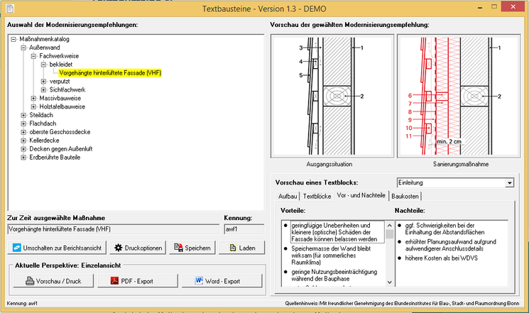 EVEBI Energieberatersoftware - Fachtexte zur Sanierung - Modernisierung Außenwand