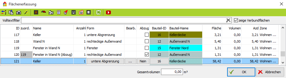 Flächenerfassung